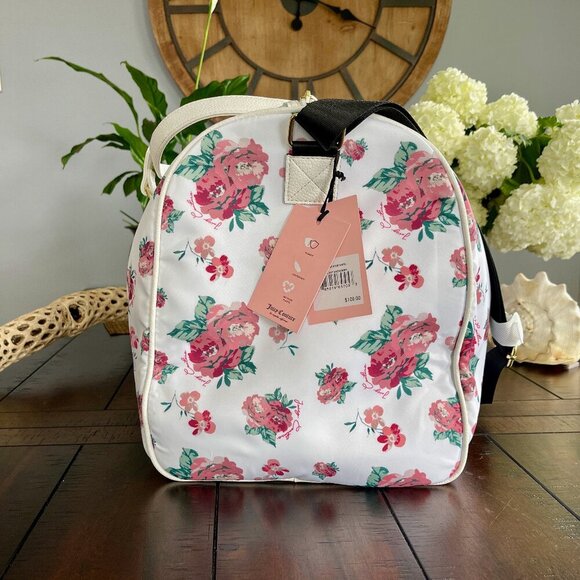 RARE Juicy Couture Lmtd Edition Floral Extra Large Weekender Travel Duffel Bag - Picture 5 of 13